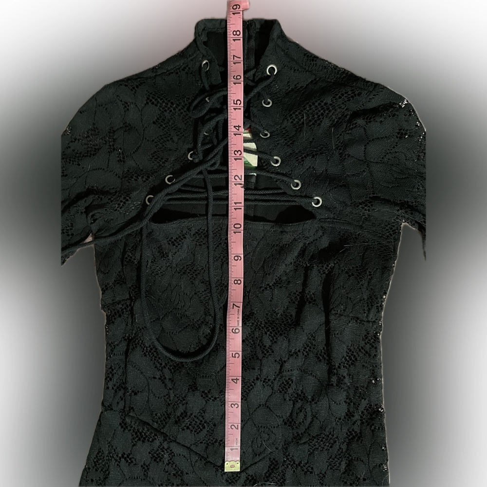 Vintage Lip Service Black Lace Dress - Picture 7 of 10